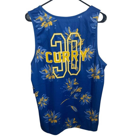 NBA Steph Curry #30 Floral Player Tank Large Golden State Warriors Ultra Game - Picture 4 of 4